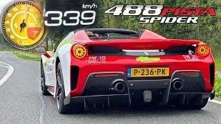 Ferrari 488 Pista  0-339 Acceleration TOP SPEED POV & Sound