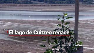 ¡Cuitzeo renace El lago en Michoacán estaba completamente seco ya empieza a llenarse con lluvia