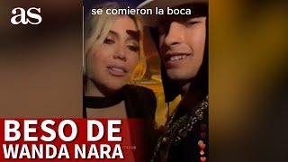 WANDA NARA y su BESO con el cantante ARGENTINO LGANTE  AS