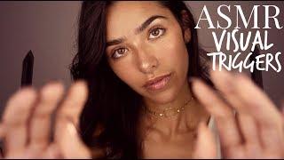 ASMR Visual Triggers for Sleep Face touching Face Brushing Hand movements Light Cottons..