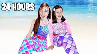 Living as MERMAIDS for 24 HOURS CHALLENGE  Fizz Sisters