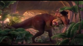 Funny Sid tries to turn dinosaurs into vegetarians