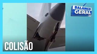 Aviões batem enquanto taxiavam no aeroporto de Congonhas São Paulo