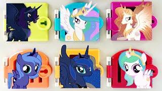 Queen Galaxia King Cosmos and Princess Celestia and Luna Trapped Doors Surprise Box