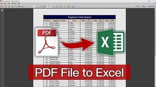 How to Convert PDF to Excel  Convert PDF into Microsoft Excel