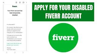 How To Apply For Fiverr Disabled Account - Fiverr Appeal To Support Team.