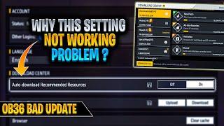 Free fire auto download recommended resources not working  How to off Auto download in free fire