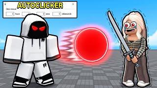 I TROLLED My LITTLE SISTER Using An AUTOCLICKER.. Roblox Blade Ball