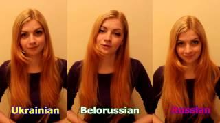 3 slavic languages Ukrainian Russian and Belarusian