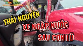 Xe NGẬP NƯỚC tại Thái Nguyên sau cơn lũ lịch sử