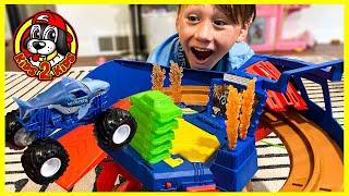 NEW 2024 Monster Jam WORLD FINALS SUPERCHARGE SPEEDWAY Playset  Unboxing & Play