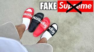 I BOUGHT FAKE SUPREME SANDALS ...