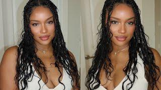 EASY BOHO BRAIDS TUTORIAL ON NATURAL HAIR  MINIMAL EXTENSIONS ADDED