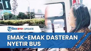 Viral Aksi Nyentrik Emak-emak Nyetir Bus di Jalan Tol Pakai Daster Ternyata Ini Sosoknya