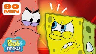 Bob Esponja  ¡90 MINUTOS de Bob Esponja y Patricio peleando   Bob Esponja en Español