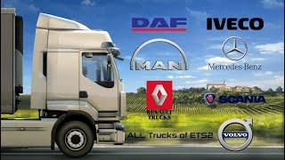 ALL TRUCKS of Euro Truck Simulator 2 with INTERIORS Showcase and the beautiful OST