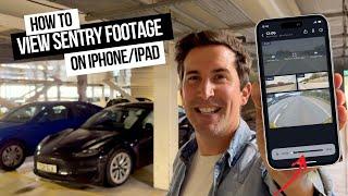 HOW TO Watch Tesla SENTRY footage on iPhone Perception