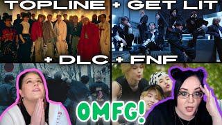 Stray Kids TOPLINE Feat. Tiger JK + 죽어보자GET LIT + DLC + FNF Video  K-Cord Girls React