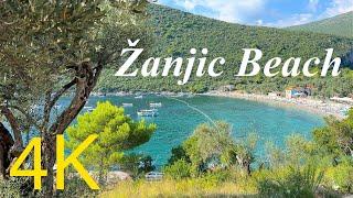 Žanjic Beach ️ Herceg Novi Montenegro  4K Walking Tour