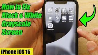 iPhone iOS 15 How to Fix Black & White Grayscale Screen