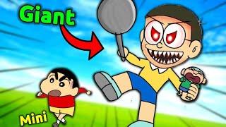 GIANT vs Mini Challenge   Shinchan Vs Nobita 