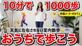 【室内で1000歩】10分おうちで室内散歩して体を温めようひたすら歩いて運動量を上げる動画