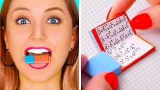 FUNNY DIY SCHOOL HACKS  Easy Crafts and Hacks For Back To School by 123 GO