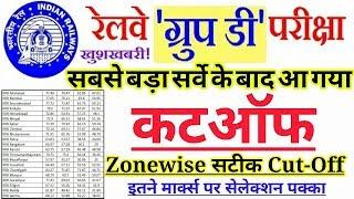 Railway Group D Zonewise Cutoff Marks After Answerkey  Group d सबसे सटीक Cutoff पूरा सर्वे के बाद