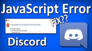 How To Fix Discord JavaScript Error Windows 10  Fatal Javascript Error