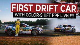 Installing INSANE Metallic Color-Shift PPF on TWO Drift Cars - STEK DYNOprism Fashion Film