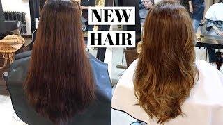 Korean hair salon experience Getting My Hair Done  Highlights + korean cut  Philippines