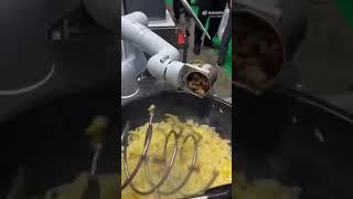 Robot making scrambled egg fried rice  #shorts #viral #foodshorts
