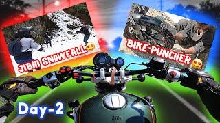 Bike Puncher  Jibhi vich mili Snow  Long Rider on Super Meteor 650 Day-2