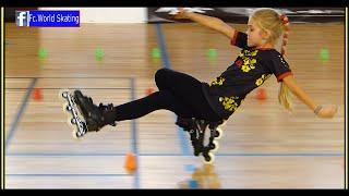 Fantastic little girl  the best talent in the world 2016 Rollerblade Freestyle Slalom dancing usa