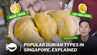 Popular durian types in Singapore explained