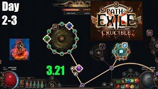 Path of Exile 3.21 Zombie Necromancer Day 2-3 Build Diary & Gameplay in Crucible League - 1159