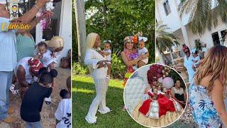 Amara La Negra Celebrates Her Twins First B-Day With Her Family at Their 3rd Party 