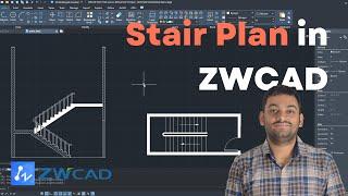 Making stair plan using ZWCAD AutoCAD alternative