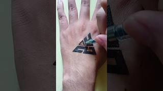 ZY Triangle  how to make tattoo  #shorts #ytshorts #tattooartist #viral #drawing
