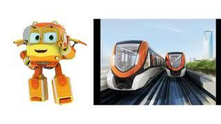 Robot Train all characters in real life  High quality 1080 p  part 2