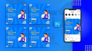 How to Make Creative Digital Marketing Agency Social Media Post Design In Photoshop Lets Design Tog.