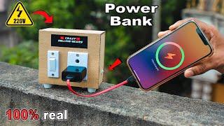 How To Make 220V Power Bank At Home  Homemade Mini Power Bank  Science Project
