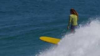 Leah Dawson and Avasol Sunscreen  Slow Motion Lady Surfing in Australia