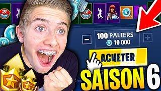 JACHETE TOUT LE PASS DE COMBAT SAISON 6 ET JE DÉCOUVRE LA NEW MAP SUR FORTNITE BATTLE ROYALE 