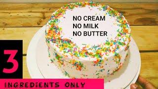 Only 3 ingredients Birthday CakeNo CreamNo OvenDine and Decor.