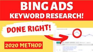 Bing Ads Keyword Research Tutorial In 2020 CPA Marketing - Full Campaign Setup And Walkthrough