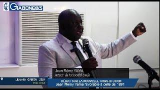 GABONDÉBAT SUR LA NOUVELLE CONSTITUTION Jean Rémy Yama favorable à celle 1991