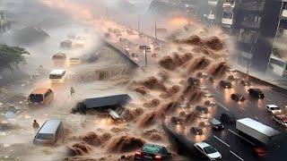 1 hour later consequences of major flood in France extreme rains in Moselle