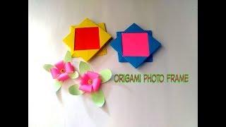 DIY Origami Photo Frame l Membuat bingkai foto dari kertas origami