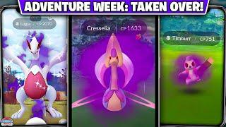 Adventure Week Takeover Shadow Cresselia Shiny Shadow Lugia and More